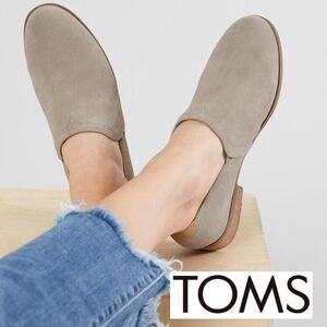 TOMS Shaye Leather Ankle Boot Women's Pink Suede Heels Slip-On Size 7 NWOT